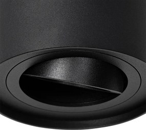 Spotlight modern negru rotativ și înclinabil - Rondoo up