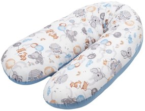 Perna gravide 3 in 1 cu husa detasabila din bumbac 100% Kidizi Lena, lungime 160 cm, Tiny Adventures