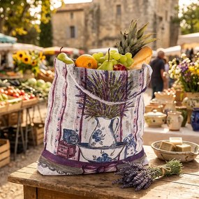 Sacoşă textilă pentru cumpărături LAVANDĂ