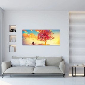 Tablou - casa în deal (120x50 cm)