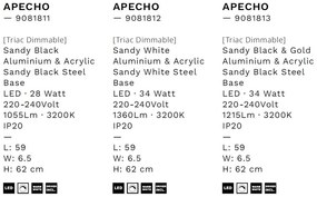 Aplica de perete LED design modern APECHO negru