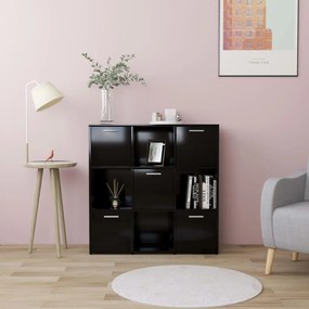 vidaXL Bibliotecă, negru, 90x30x90 cm, lemn prelucrat