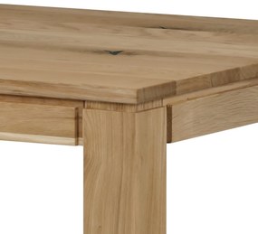 Masă de sufragerie din lemn masiv 80 x 80 cm, stejar