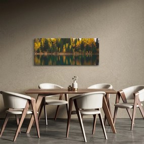 Tablou cu lac de pădure (120x50 cm)