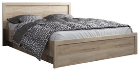 Pat matrimonial 140 cm Jolene (Stejar sonoma) (cu somieră). 1052983