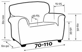 Husă elastică pentru fotoliu IRPIN bej , 70-110 cm, bej, 70 - 110 cm