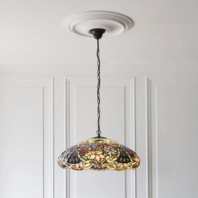 Endon 112193 - Candelabru suspendat pe lanț Tiffany SULLIVAN 3xE27/60W/230V ø 57 cm