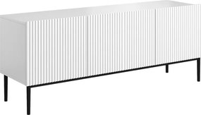 Comodă TV Nicole 150 cm - alb mat / picioare negre