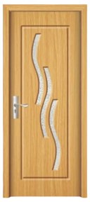 Usa Interior din MDF Novo Doors ND14, Cadru din Lemn Masiv, Geam Sablat, KIT COMPLET, Toc , Manere si balamale incluse (Culoare: Alb, Toc: Fix,