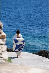 Pătură albastră/crem 150x200 cm Tul – noo.ma