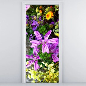 Fototapet pentru ușă - Flori de câmp (95x205cm)