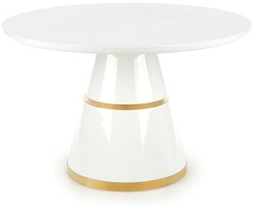 Masă de sufragerie Varam (alb + auriu) (pentru 4 persoane). Promo -6%. 1028079