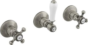 Baterie argintiu-mat pentru duș încastrată (2 ieșiri) Antea – Sapho