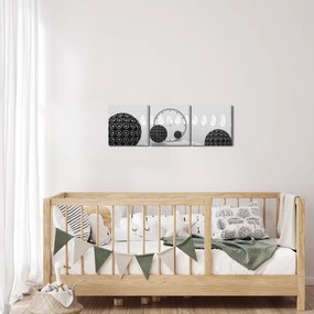 Tablou - Contrast (cu ceas) (90x30 cm)