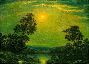 Tablou - Imitator of Ralph Albert Blakelock, Moonlight, reproducere (70x50 cm)