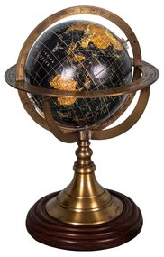 Glob decorativ cu sport din lemn de palisandru Antic Line Globe, ø 17 cm