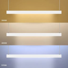 Lustră suspendată pe cablu LINEA LED/36W/230V 3000/4000/5700K CRI 90 alb