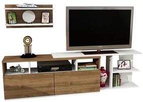 Comoda TV Beste - Alb, Walnut