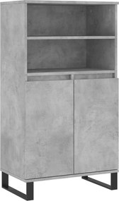 vidaXL Dulap înalt, gri beton, 60x36x110 cm, lemn compozit