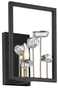 Aplica de perete moderna design deosebit CAROLINE negru mat/ french gold