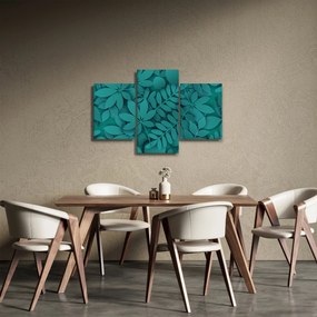 Tablou - Frunze turcoaz (90x60 cm)