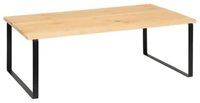 Etajera Shelfy Black, metal, bambus, 50 x 30 x H.17.5 cm
