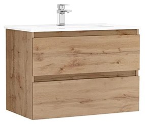 MOBILIER DAILY 80X46X56.5 STEJAR RUSTIC, 2 SERTARE,CU LAVOAR 800x460 mm, Stejar