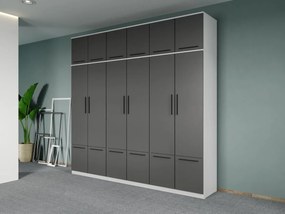 Set mobila dormitor complet Alb/Gri Levi C29