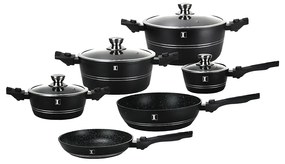 Set oale marmorate, Imperial Collection IM-ST10-DFM BLK, 10 piese, negru Negru