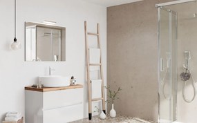 Set Mobilier Baie Carter, Alb-Natur, 100 cm