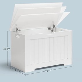Vasagle Cufăr de depozitare GRETA, 76x48x40 cm, alb