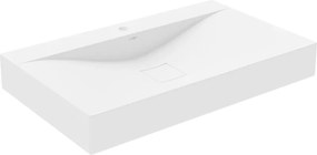 Mexen Poli chiuvetă pe blat din conglomerat 1/O 80 x 48 cm, albă - 23028001