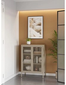 Dulap crem din metal 70x100x40 cm Fayna – Marckeric