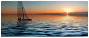 Tablou - Bărci cu vele pe mare (120x50 cm)
