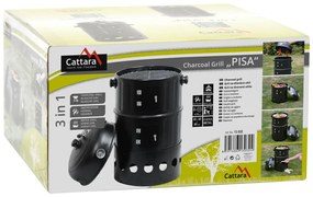 Grătar/afumătoare cu cărbuni PISA - 3în1, 40 cm