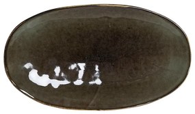 Platou Olive din ceramica, verde, 29x17 cm