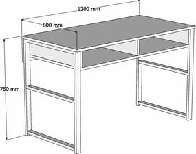 Birou Misto Sapphire Oak