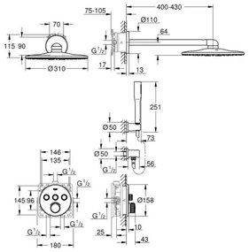 GROHE 34709000 - Set de duș SMARTCONTROL Perfect, crom lucios