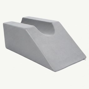 Perna ortopedica ridicare picioare memory foam 45°, husa catifea, Gri