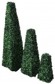 Set arbusti ornamentali artificiali piramida pe tulpina, 3 buc.