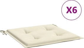 vidaXL Perne scaune grădină 6 buc. crem 40x40x4 cm țesătură Oxford