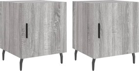 vidaXL Noptiere, 2 buc., gri sonoma, 40x40x50 cm, lemn compozit