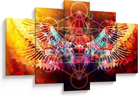 Tablou - Merkaba cu aripi, abstracție (150x105 cm)