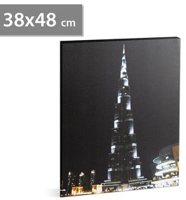 FAMILY POUND - Tablou cu LED -   Burj Kalifa  , 2 x AA, 38 x 48 cm