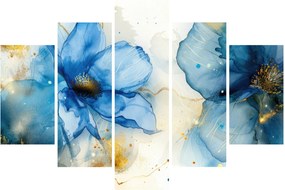 Tablou - Floral, pictură cu cerneală (150x105 cm)
