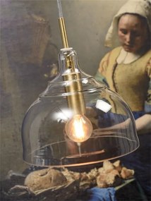 Lustra, Pendul elegant din sticla Brussels transparent/gold, round