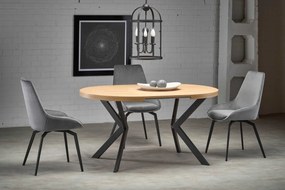 Masa extensibila Peroni stejar auriu/negru – L100-250 cm