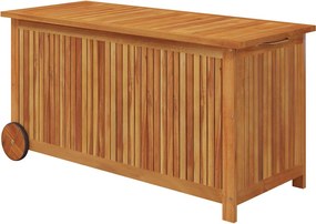 vidaXL Ladă de depozitare de grădină cu roți, 113x50x58 cm lemn acacia