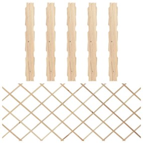 Garduri cu zabrele, 5 buc., 180x80 m, lemn masiv de brad