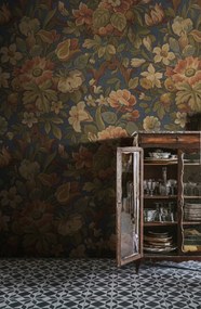 Fototapet, Vintage Flora, Blue, Rebel Walls